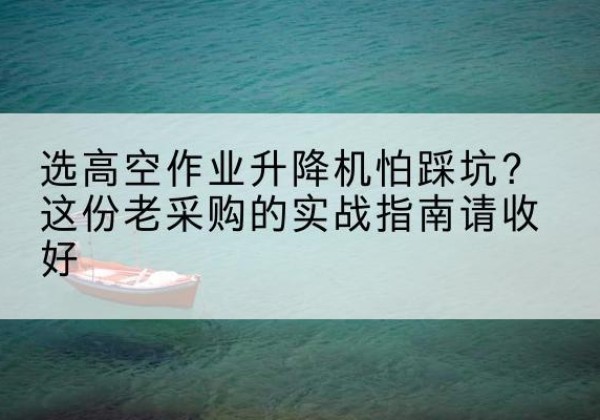 莒南高空作业升降机厂家推荐-选高空作业升降机怕踩坑？这份老采购的实战指南请收好